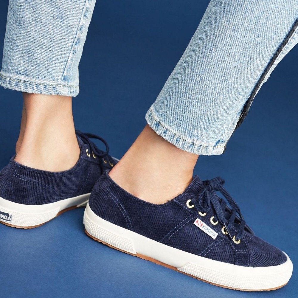Superga Navy Corduroy Sneakers